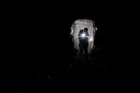 Night time wedding photography